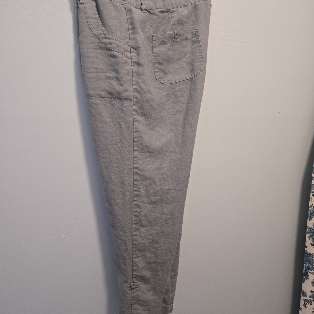 Cynthia Rowley Light Gray LINEN Chinos